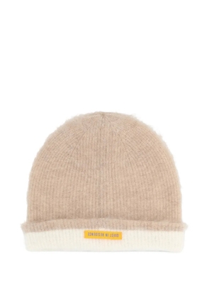 Guest In Residence textured two-tone beanie hat - Neutrals