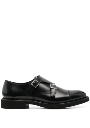 Doucal's leather monk shoes - Black