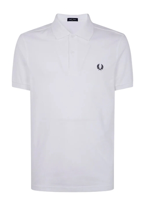 Fred Perry laurel wreath-embroidered polo shirt - White