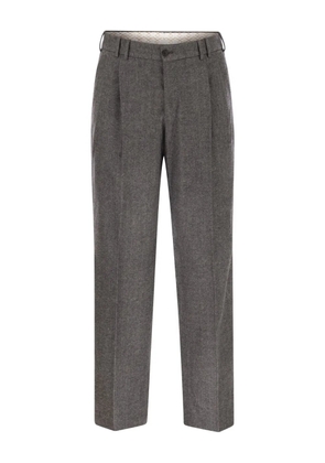 PT Torino Michael pleats belt-loop trousers - Grey