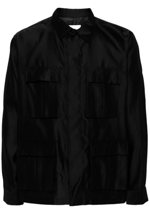 Toga long-sleeves satin shirt - Black