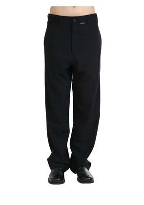 Marni Mending-logo straight-leg trousers - Black