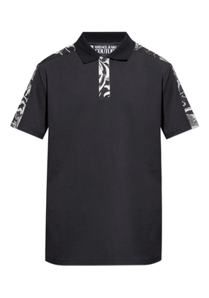 Versace Jeans Couture baroque-print polo shirt - Black
