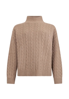 Peserico high-collar ribbed sweater - Neutrals