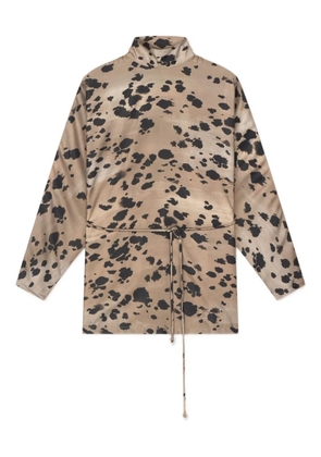 AERON ocelot-print high-neck top - Brown