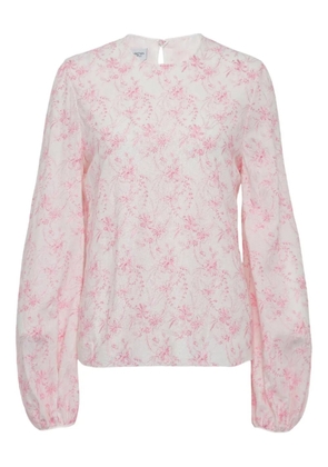Giambattista Valli printed long-sleeve blouse - White