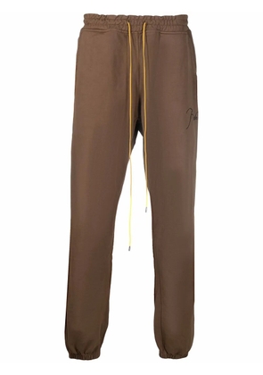 RHUDE drawstring-waist track trousers - Brown