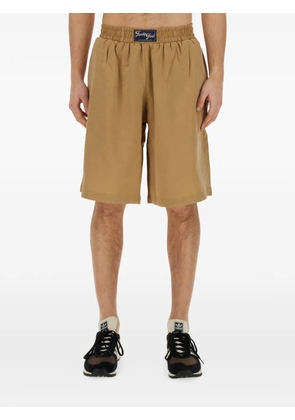 Family First logo elasticated shorts - Brown