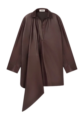 AERON leather mini dress - Brown