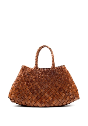 DRAGON DIFFUSION small Santa Croce woven tote bag - Brown