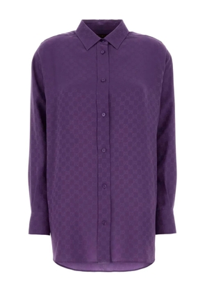 Gucci GG jacquard silk shirt - Purple