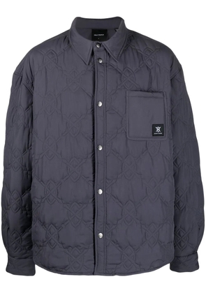 Daily Paper quilted logo-patch jacket - Grey