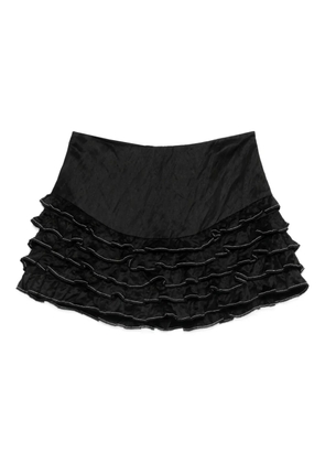 SANDRO ruffled-detail shorts - Black