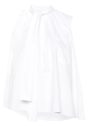 sacai sleeveless poplin blouse - White