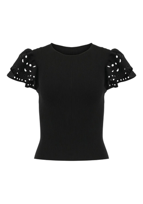 Ulla Johnson Edith ruffle-sleeve top - Black