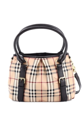 Burberry Pre-Owned Northfield Convertible Tote Haymarket Coated Canvas Small satchel - Brown