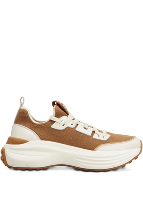 Tod's logo-detail lace-up sneakers - Brown
