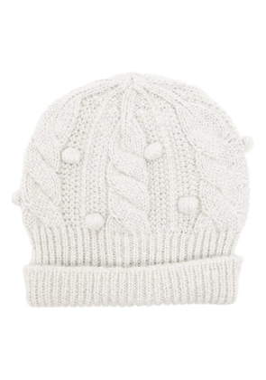 Onefifteen glitter cable-knit beanie - Grey