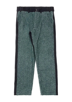 Comme Des Garçons Shirt herringbone-panel trousers - Black