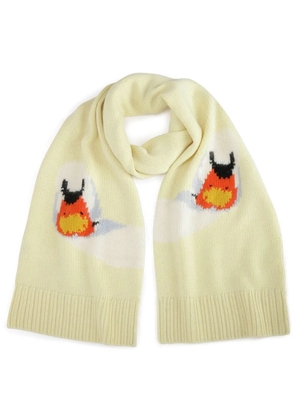 JW Anderson swan-knit scarf - Yellow