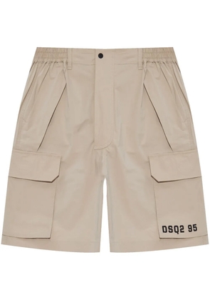 DSQUARED2 logo-print shorts - Neutrals