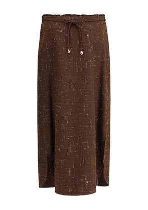 Fabiana Filippi drawstring skirt - Brown