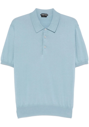 TOM FORD cotton polo shirt - Blue