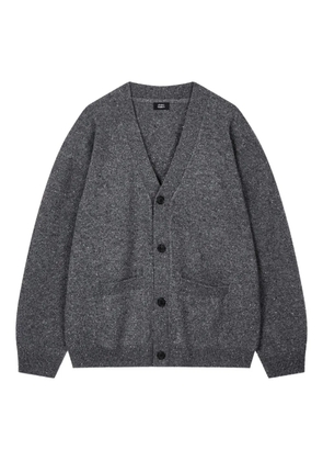 TOMBOY speckle-knit button cardigan - Grey