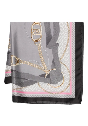 LIU JO Chain graphic scarf - Grey