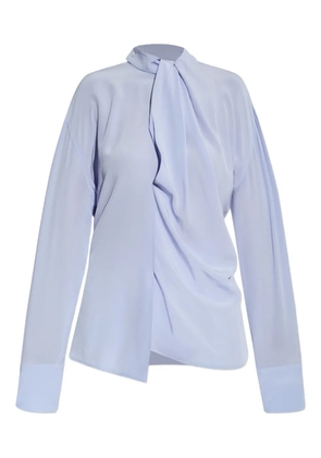 Victoria Beckham draped silk blouse - Blue