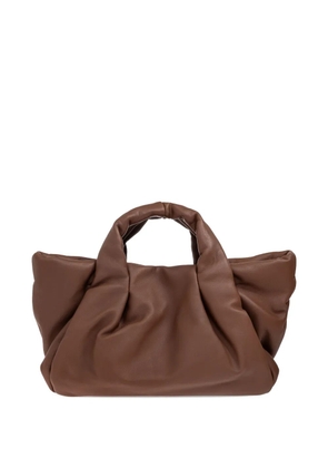 MUNTHE Lixia ruched tote bag - Brown