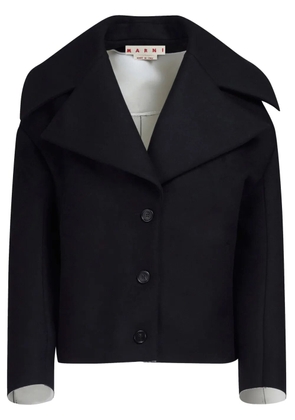 Marni notched-collar single-breasted jacket - Black