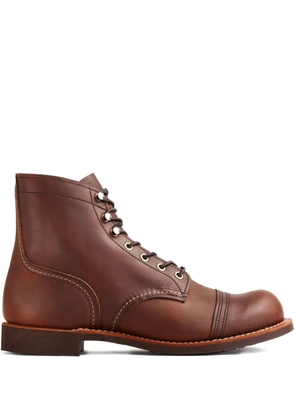 Red Wing Shoes lace-up leather biker boots - Brown