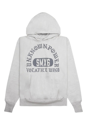 SAINT MXXXXXX arched-logo hoodie - Grey