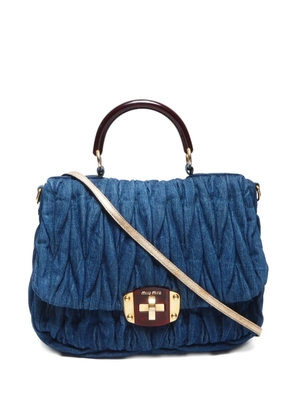 Miu Miu Pre-Owned 2000-2015 matelassé two-way handbag - Blue