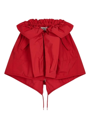 Open YY tie-detail mini skirt - Red