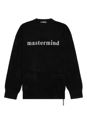 Mastermind Japan skull intarsia-knit sweater - Black