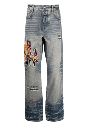 AMIRI Varsity Tiger straight-leg jeans - Blue