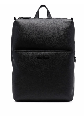 Ferragamo zip-up leather backpack - Black