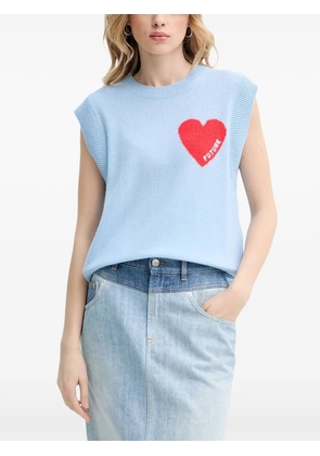 FROM FUTURE heart-motif sleeveless vest - Blue