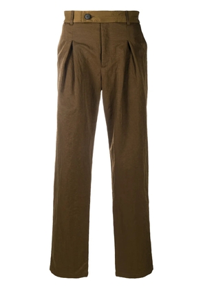 A-COLD-WALL* pleated straight-leg trousers - Brown