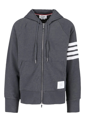 Thom Browne 4-Bar stripe zip-up hoodie - Grey