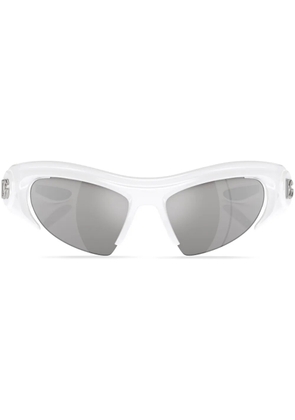Dolce & Gabbana Eyewear shield-frame tinted sunglasses - White