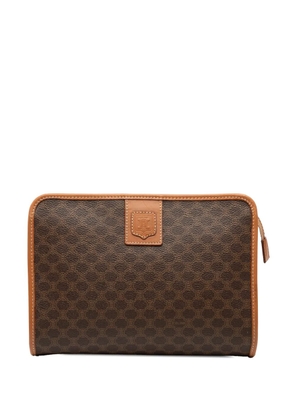 Celine Pre-Owned 2008 Macadam Coated Canvas clutch bag - Brown
