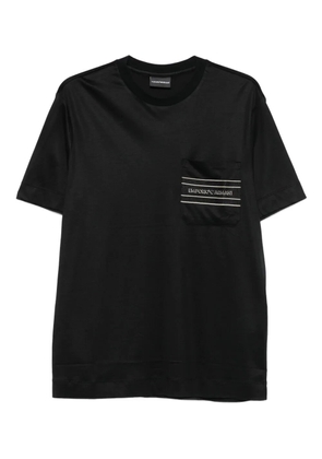 Emporio Armani logo-detail T-shirt - Black