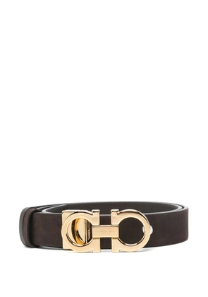 Ferragamo gancini suede belt - Brown