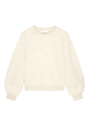 Fabienne Chapot Dina heart puff-sleeve sweatshirt - Neutrals