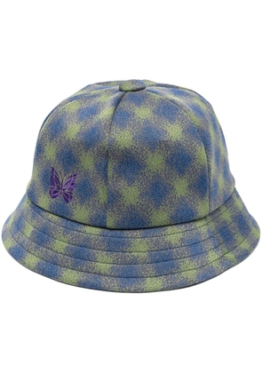 Needles check-pattern bucket hat - Green