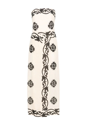 Johanna Ortiz Ancient midi dress - Neutrals