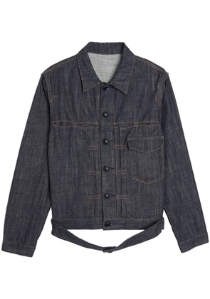 Y's button-up denim jacket - Blue